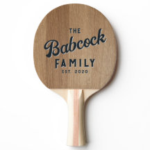 Light Birch Wood Retro Family Name & Year