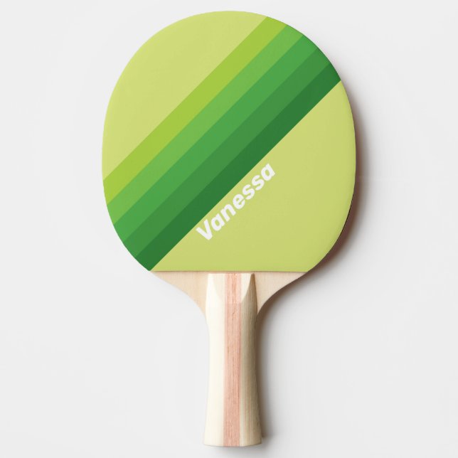Pala De Ping Pong Lily Pad Green Stripes with Name (Anverso)