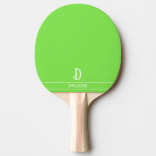 Pala De Ping Pong Lime Green Monogramado Ping Pong Paddle