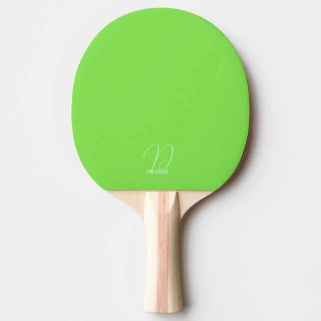 Pala De Ping Pong Lime Green Monogramado Ping Pong Paddle (Anverso)