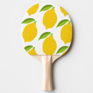 Pala De Ping Pong Limones amarillos, patrón artístico sin costura.