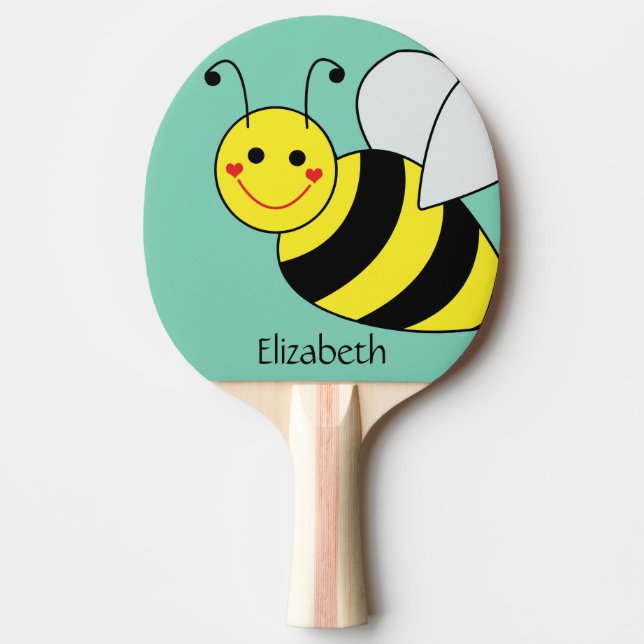 Pala De Ping Pong Lindo manosee la abeja personalizada (Anverso)