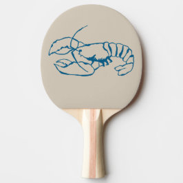 Pala De Ping Pong Línea Azul De Bóster Que Dibuja El Color De La Pla