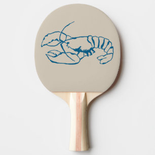 Pala De Ping Pong Línea Azul De Bóster Que Dibuja El Color De La Pla