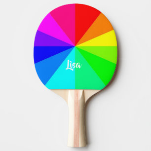 Pala De Ping Pong Líneas de arco iris