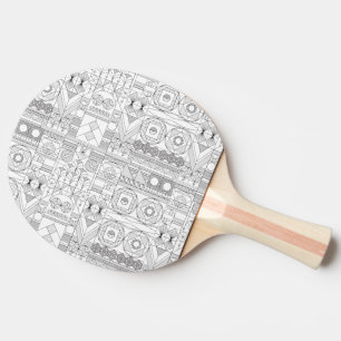 Pala De Ping Pong Líneas de simetría de decoración artística Ping Po