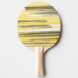 Pala De Ping Pong Líneas pintadas a mano - amarillo