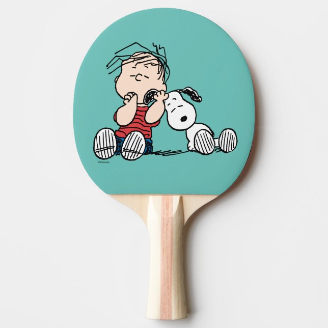 Pala De Ping Pong Linus consolado con el oído de Snoopy (Anverso)