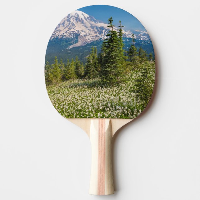 Pala De Ping Pong Lirios de avalancha y Monte Rainier (Anverso)