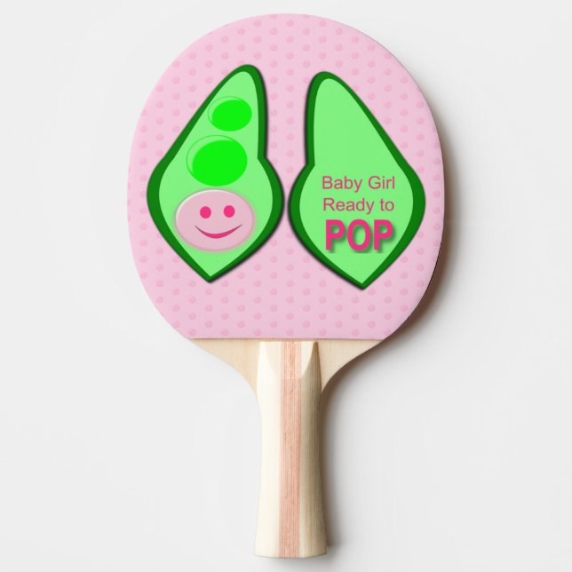 Pala De Ping Pong Listo para pop Girl Pea Rosa (Anverso)