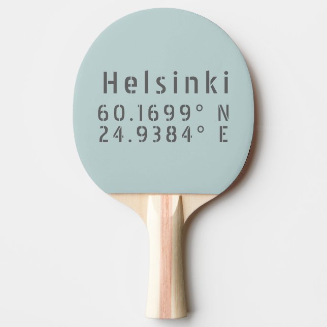 Pala De Ping Pong Longitud de Helsinki Latitude (Anverso)