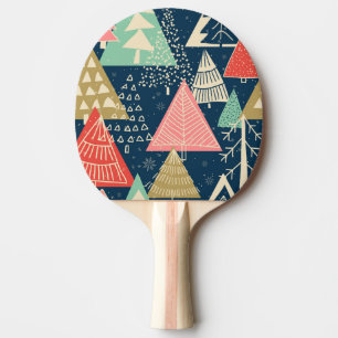 Pala De Ping Pong Los Árboles de Navidad Festivan El Ilustracion Sin