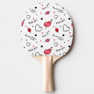 Pala De Ping Pong Los corazones de San Valentín se marcan sin proble