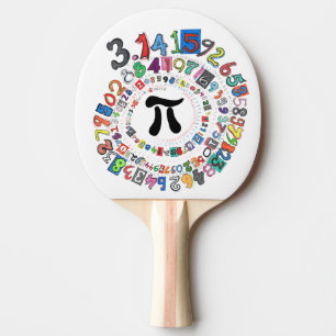 Pala De Ping Pong Los dígitos del pi forman un espiral colorido