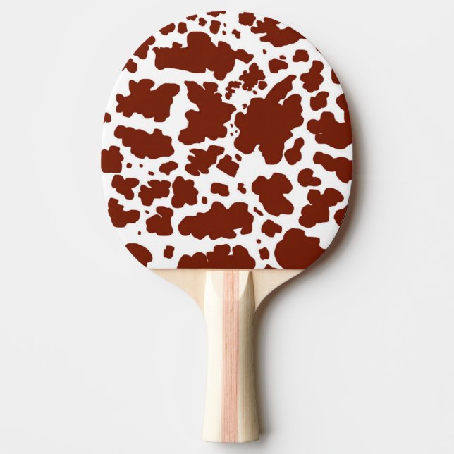 Pala De Ping Pong Los focos de vacas marrones imprimen a los criador (Anverso)