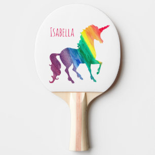 Pala De Ping Pong Los niños refrescan el unicornio del arco iris de