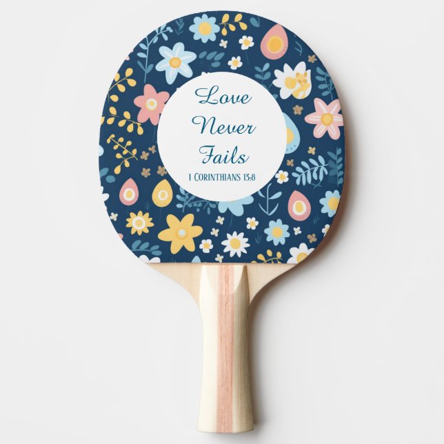 Pala De Ping Pong Love Never Fails Ping Pong Paddle (Anverso)