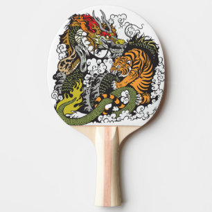 Pala De Ping Pong lucha de dragones y tigres