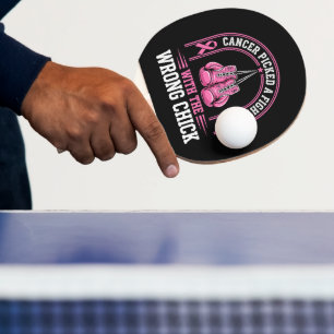 Pala De Ping Pong Lucha Rosa Contra el Cáncer de Mama Conciencia de 