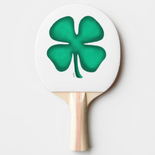 Pala De Ping Pong Lucky 4 Leaf Irish Clover ping pong paddle