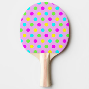 Pala De Ping Pong Lunares coloridos divertidos - paleta del