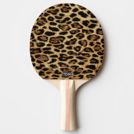 Pala De Ping Pong Luxury Leopard Skin Elegant Wild Animal Fur Design