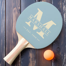 Pala De Ping Pong Luz de Cielo Ligero con Superposición de Monograma