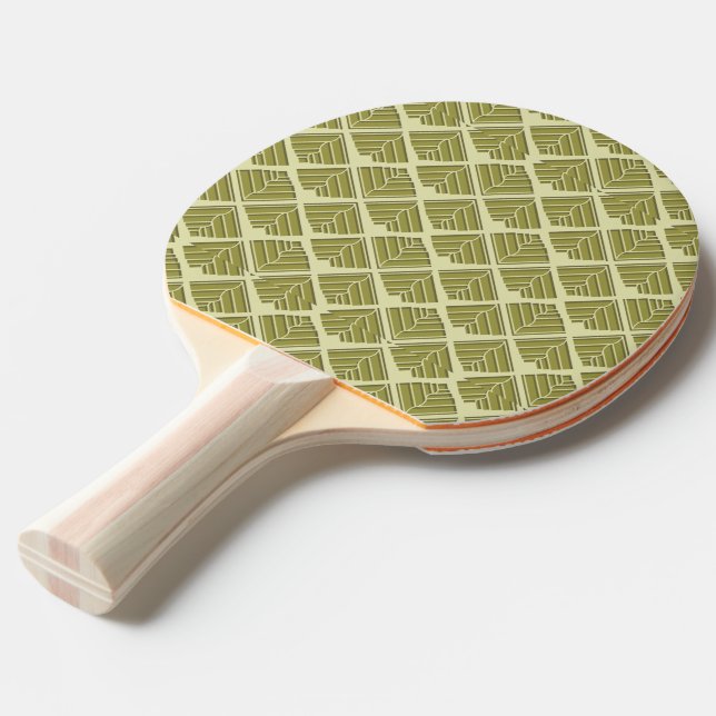 Pala De Ping Pong Luz de la cremallera del patrón de la hoja cuadrad (Ángulo frontal)