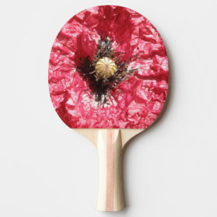 Pala De Ping Pong Macro de la flor de la amapola roja bonito Ping Po