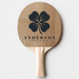Pala De Ping Pong Madera de Abedul Claro Trébol de Cuatro Hojas con