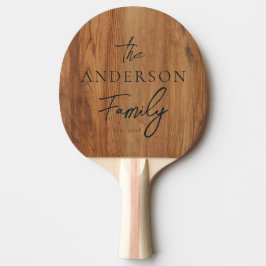 Pala De Ping Pong Madera de Arce Nombre de Familia Escrito a Mano BK