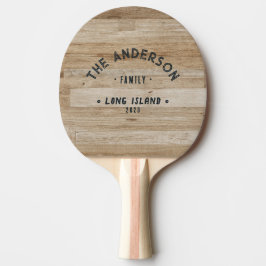 Pala De Ping Pong Madera de Ceniza Clara Nombre de Familia Vintage C