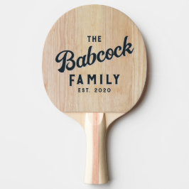 Pala De Ping Pong Madera de Fresno Blanco Nombre y Año de la Familia