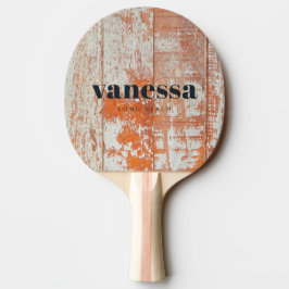 Pala De Ping Pong Madera de Granero Desgastada Nombre Clásico Minima