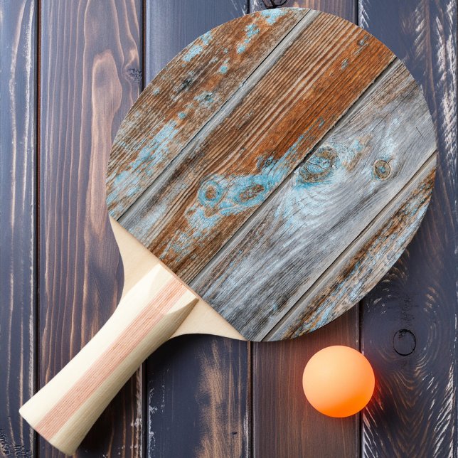 Pala De Ping Pong Madera de lavado azul gastada (Subido por el creador)