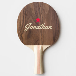 Pala De Ping Pong Madera de Nogal Estrella Vintage Firma
