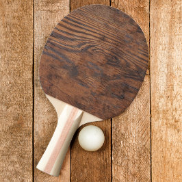 Pala De Ping Pong Madera de Nogal Oscuro