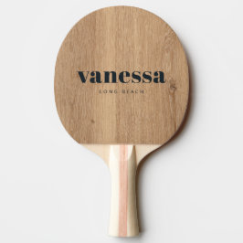 Pala De Ping Pong Madera de Teca Ligera Minimal Moderna Clásica Nomb