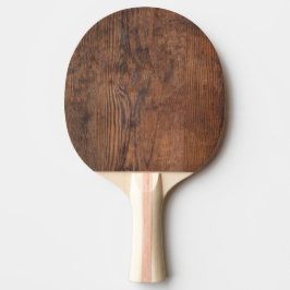 Pala De Ping Pong Madera oscura de nogal rústica simple