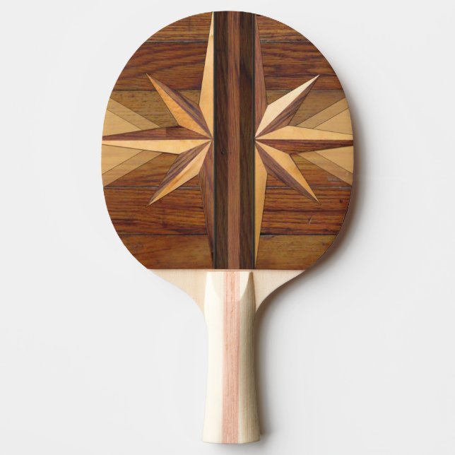 Pala De Ping Pong Madera Rústica Retro (Anverso)
