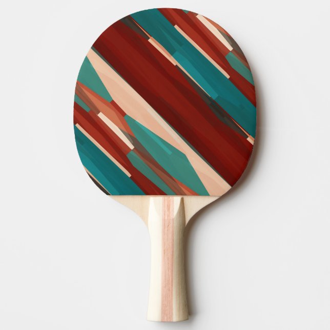 Pala De Ping Pong Madera y turquesa (Anverso)