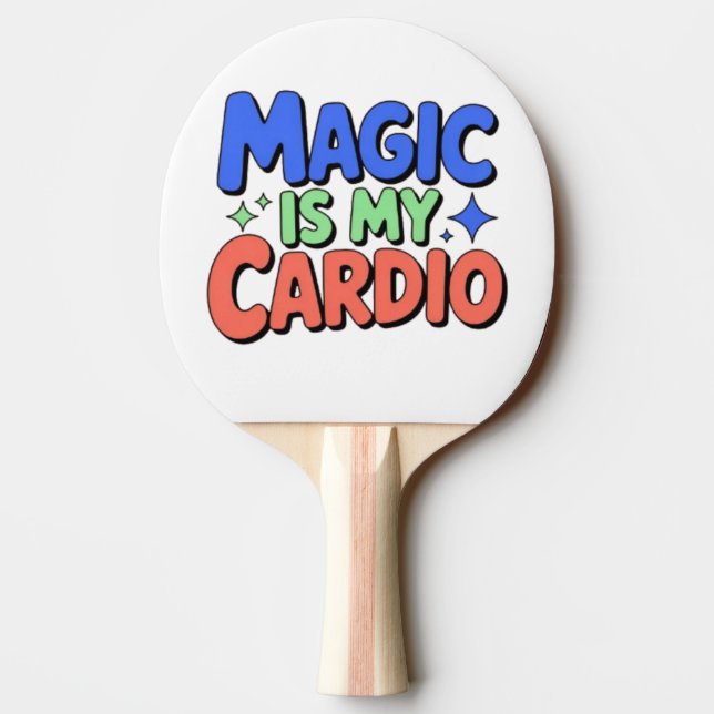 Pala De Ping Pong Magic Is My Cardio – Funny Witchy Ping Pong Paddle (Reverso)