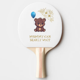 Pala De Ping Pong MAMÁ APENAS PUEDO ESPERAR niña linda apenas bebé b
