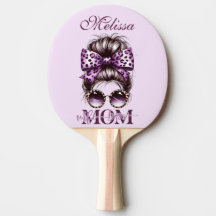 Mamá Esposa Jefa de Pelo Revuelto Púrpura