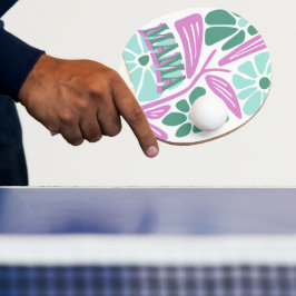 Pala De Ping Pong Mamá Floral Caprichosa 