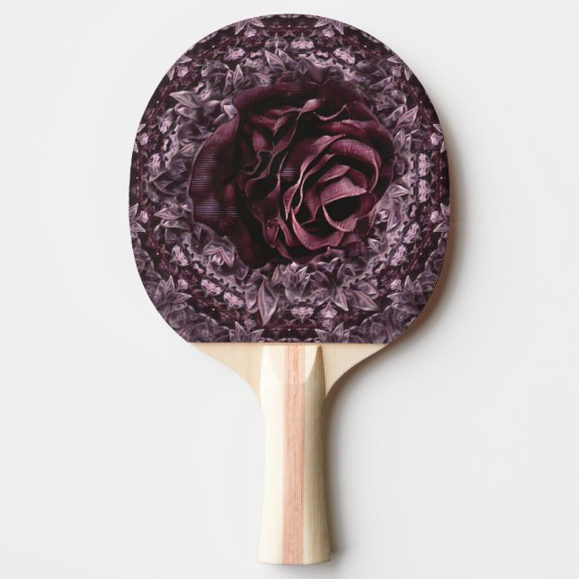 Pala De Ping Pong Mandala de rosa  (Anverso)