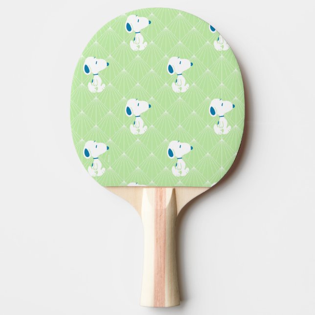 Pala De Ping Pong Maní | Patrón de sueños de deco verde Snoopy (Anverso)