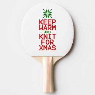 Pala De Ping Pong Mantente cálido y amable con los navideños