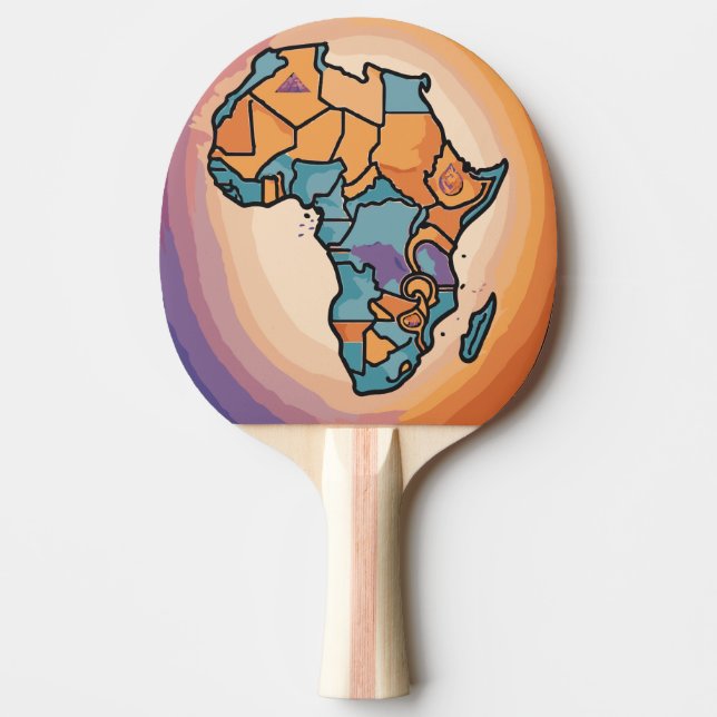 Pala De Ping Pong Mapa de África (Anverso)