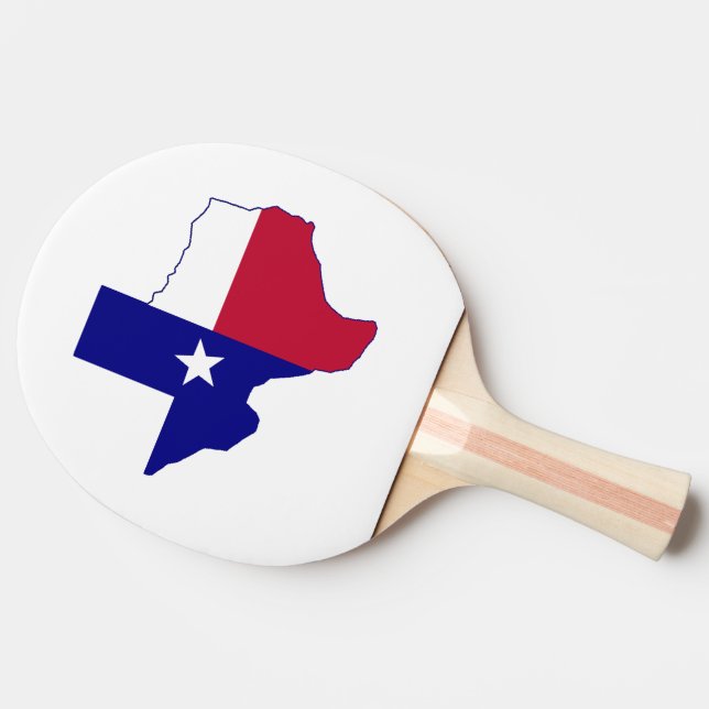 Pala De Ping Pong Mapa de bandera de Texas (Lateral)